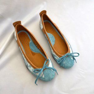 NEW Coach Jenilee Suede Blue Flats